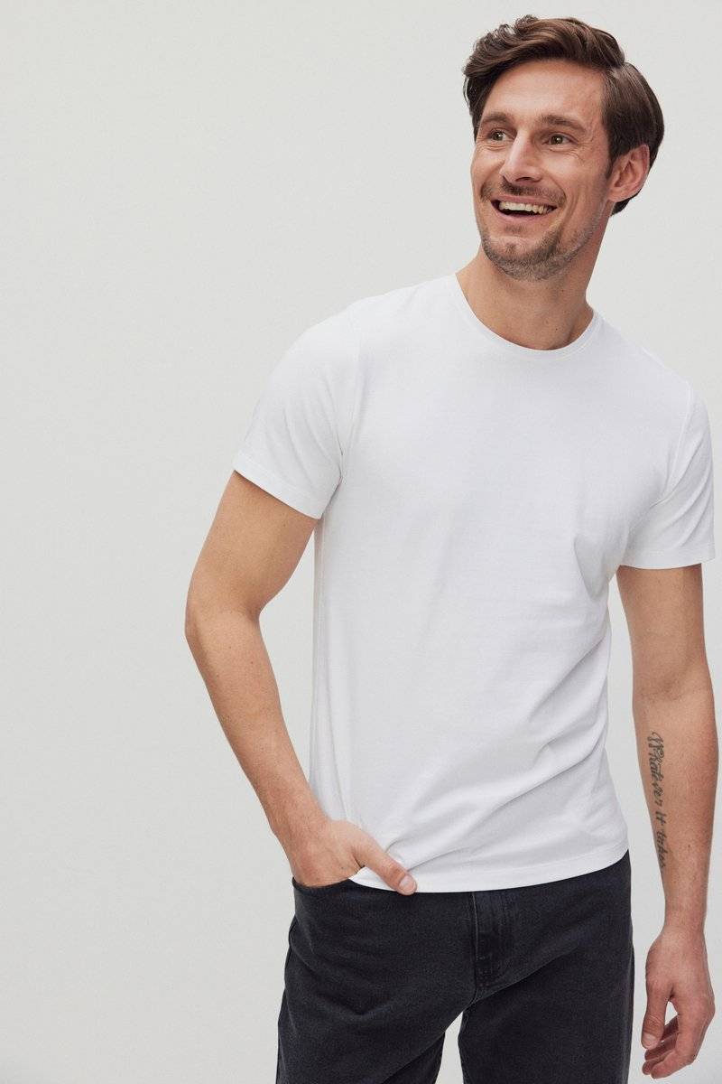 Bläck Bläck CORE BASIC SLIM FIT� - Basic T-shirt - white Exklusive Angebote