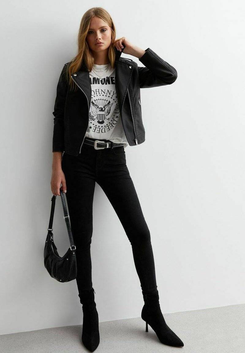 New Look New Look LOOK - Faux leather jacket - black Blitzangebot