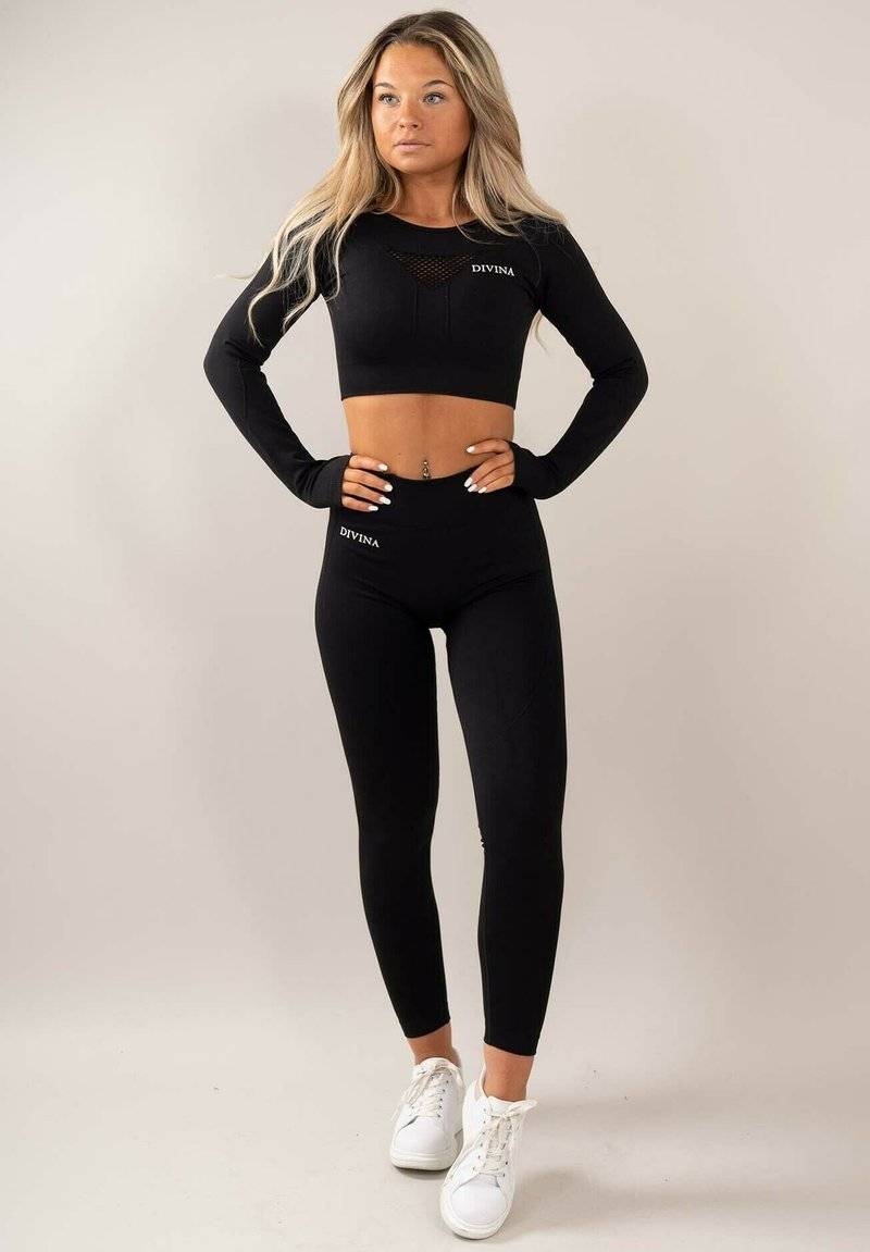 Divina Divina FOUR - Long sleeved top - black JETZT KAUFEN