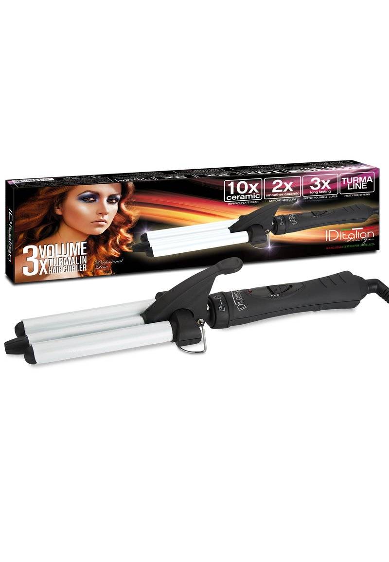 Italian Design Italian Design HAIR CURLER TOURMALINE 3X - Hair Styling Tool - black Versandkostenfrei