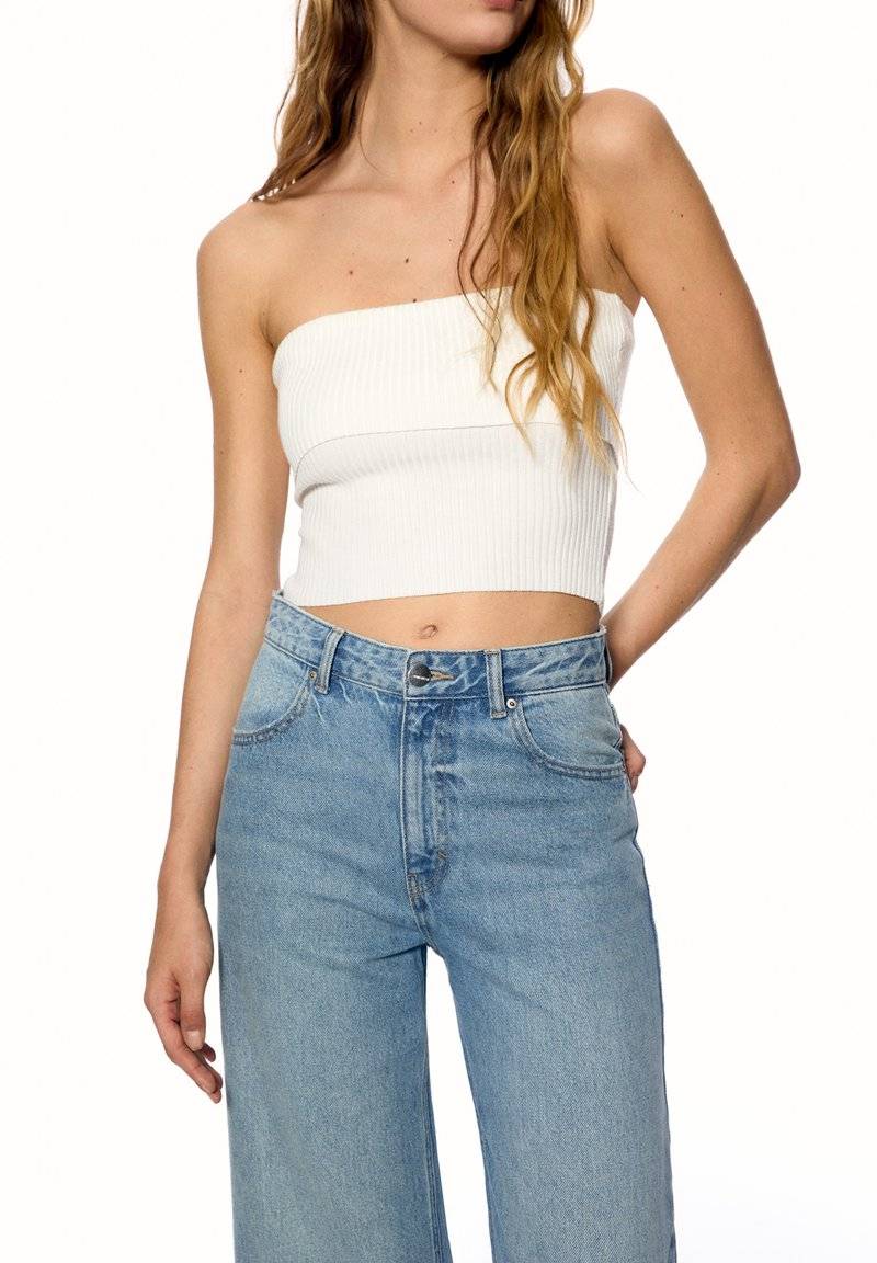 PULL&BEAR PULL&BEAR HIGH WAIST - Flared Jeans - blue Jubiläumsangebot