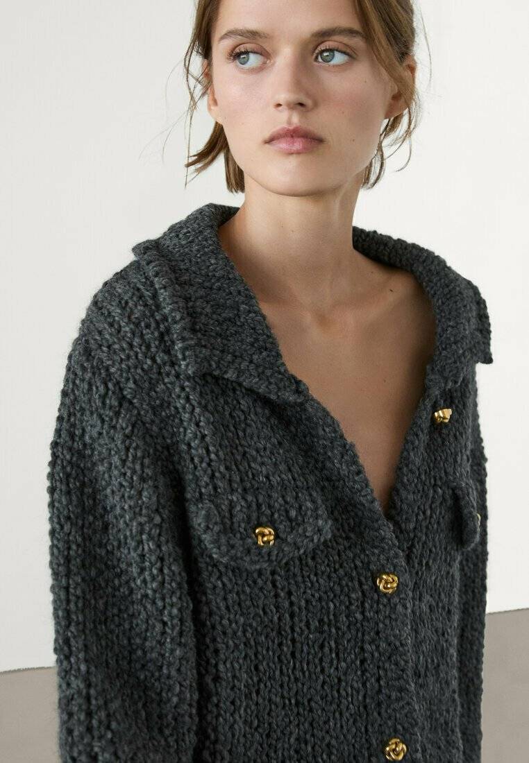 Massimo Dutti Massimo Dutti Cardigan - grey Zeitlich begrenztes Angebot