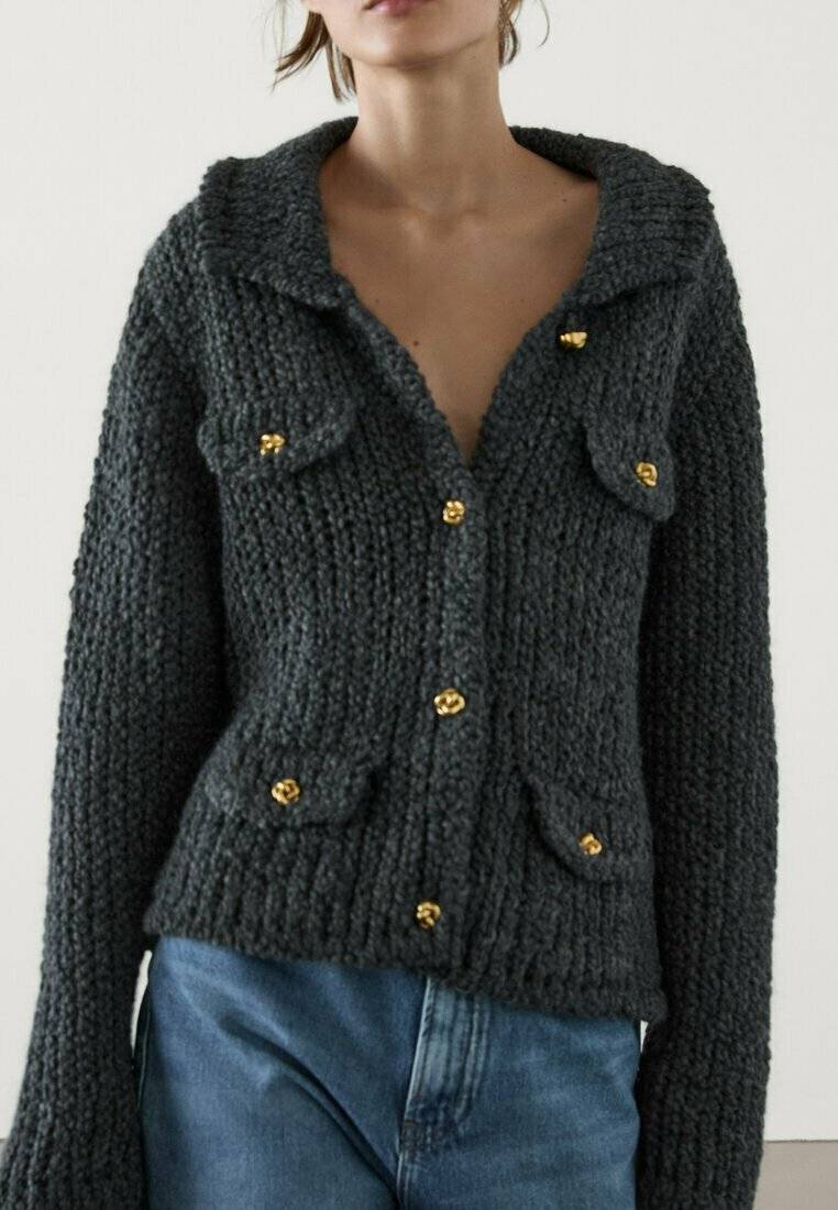 Massimo Dutti Massimo Dutti Cardigan - grey Zeitlich begrenztes Angebot