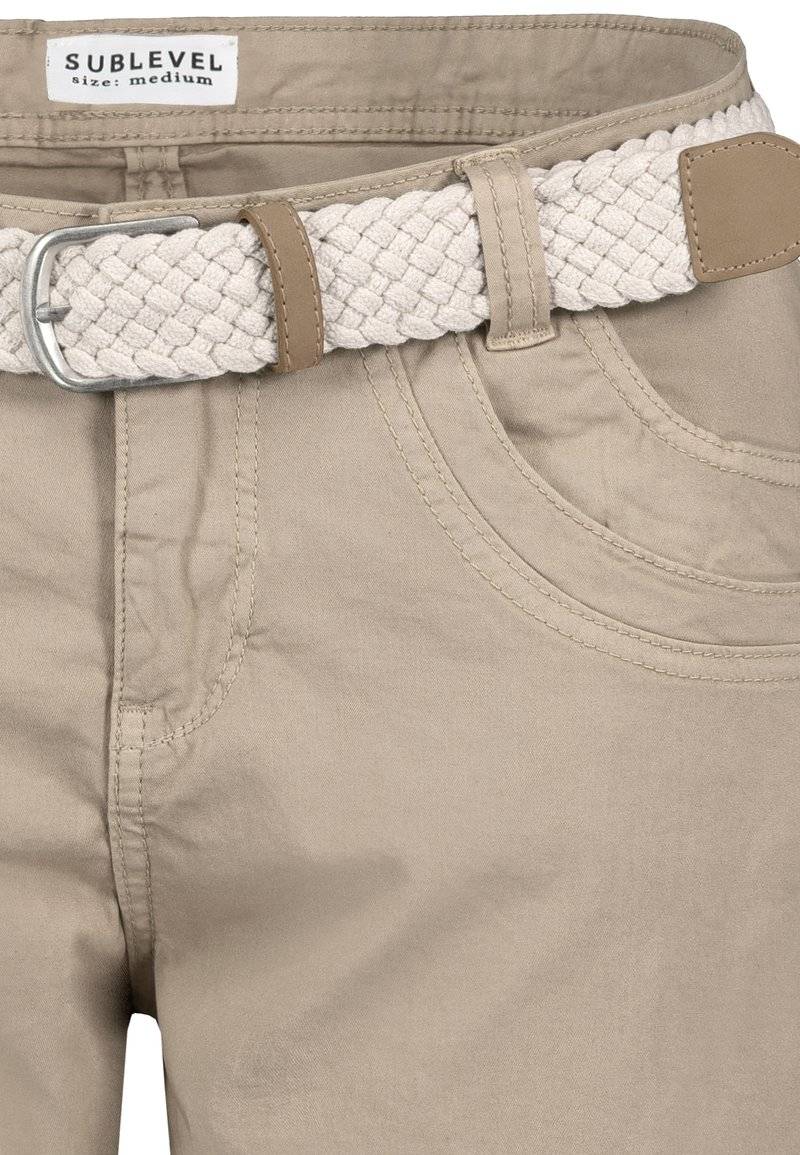 Sublevel Sublevel BERMUDA MIT GÜRTEL - Denim shorts - beige Exklusive Angebote