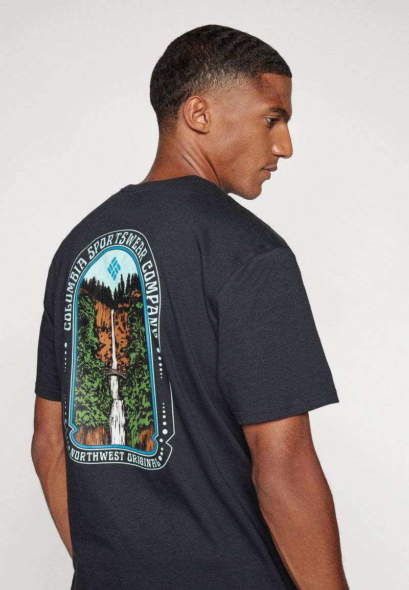Columbia Columbia CAVALRY TRAIL - Print T-shirt - black Kostenlose Rückgabe
