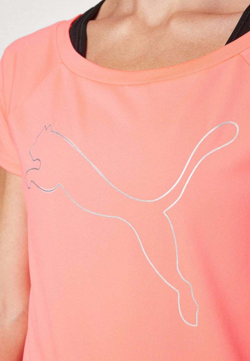 Puma Puma TRAIN FAVORITE CAT TEE - Sports T-shirt - sunset glow Bis zu 60% Rabatt