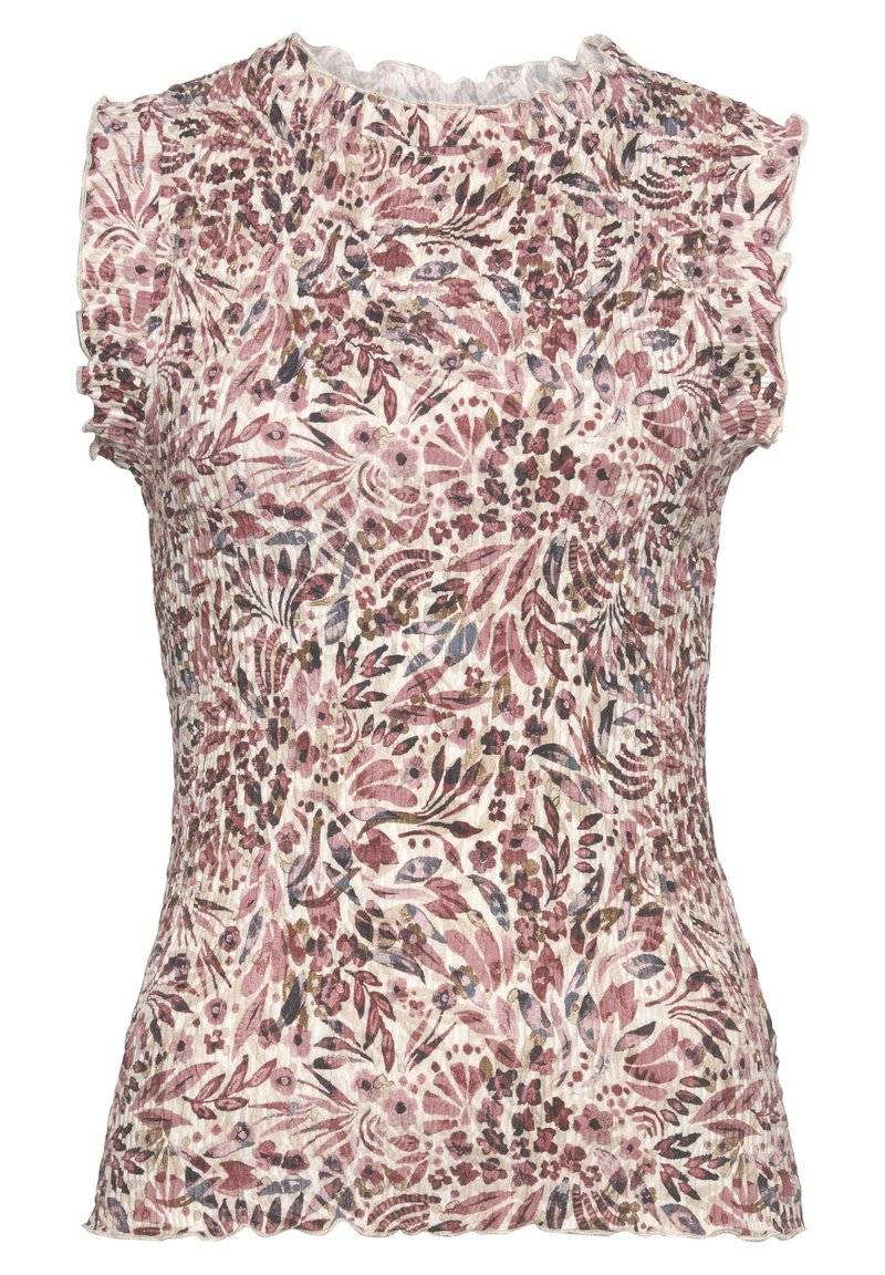 Vivance Vivance Top - creme mauve bedruckt Black Friday