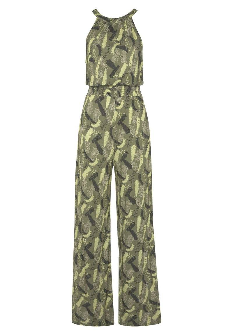 s.Oliver s.Oliver OVERALL - Jumpsuit - grün bedruckt Jubiläumsangebot