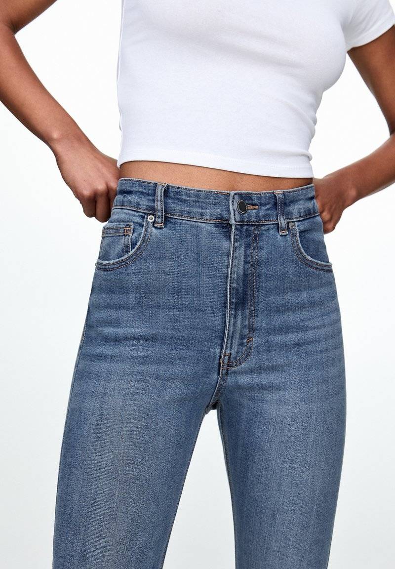 PULL&BEAR PULL&BEAR HIGH WAIST - Jeans Skinny Fit - blue denim Neueste Mode