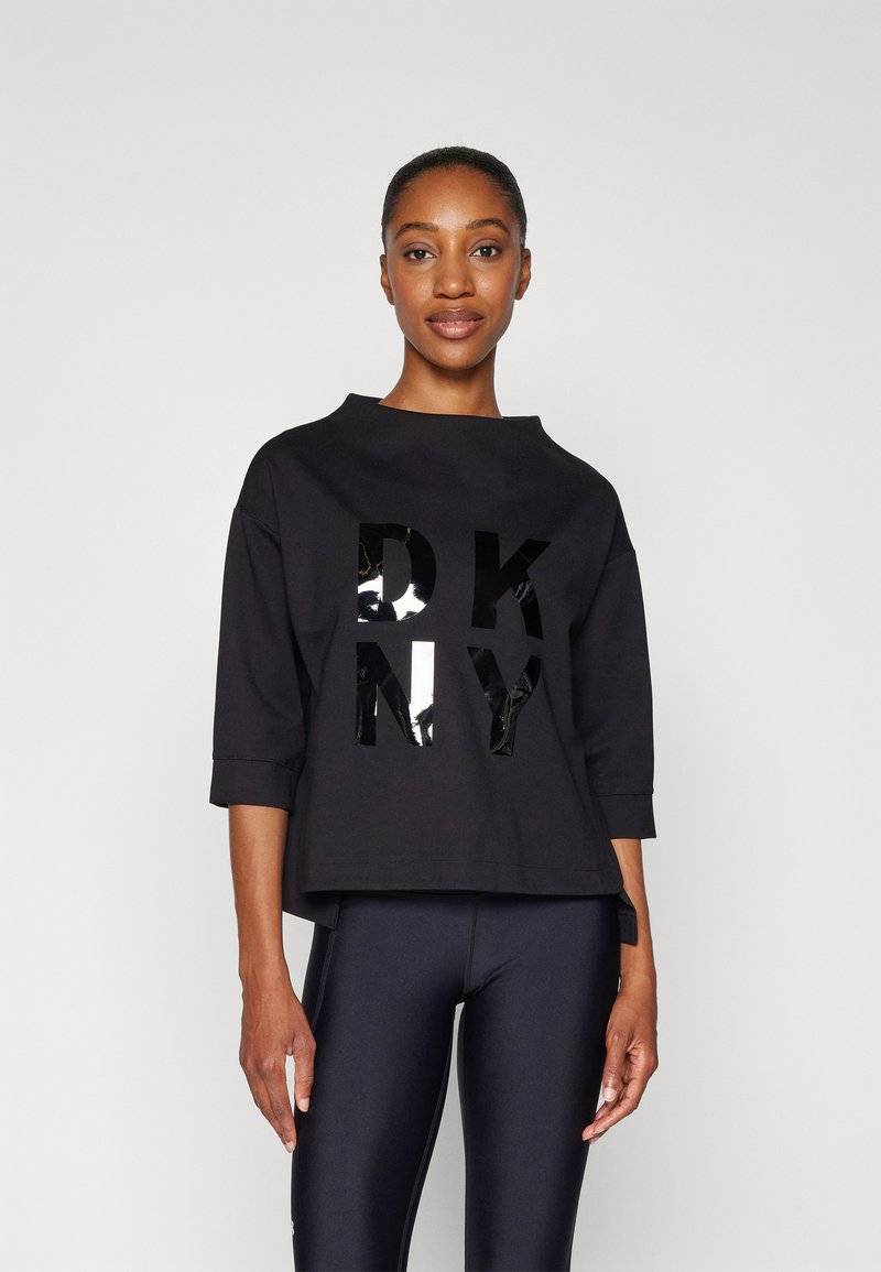 DKNY DKNY STACKED LOGO POPOVER - Long sleeved top - black Osterangebot