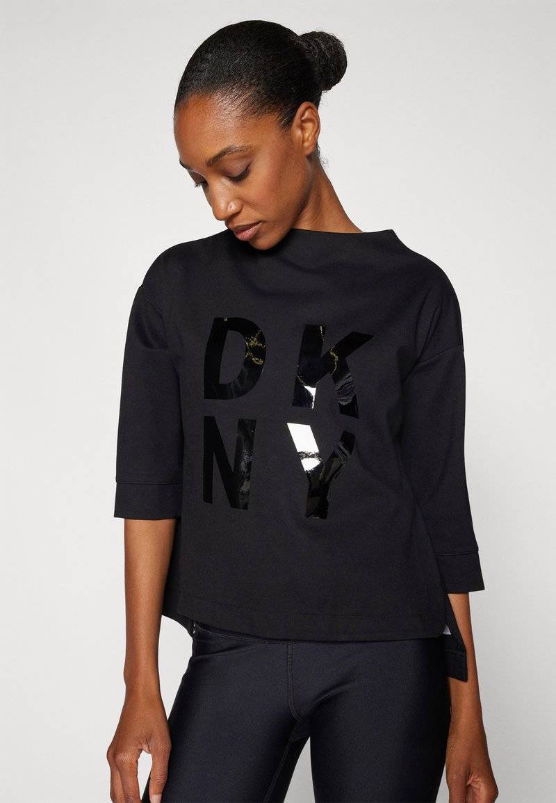 DKNY DKNY STACKED LOGO POPOVER - Long sleeved top - black Osterangebot