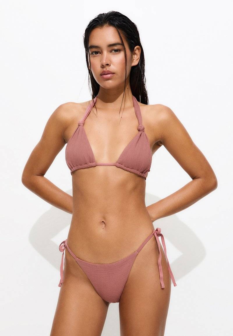 PULL&BEAR PULL&BEAR TEXTURED - Bikini bottoms - light pink Neueste Stile