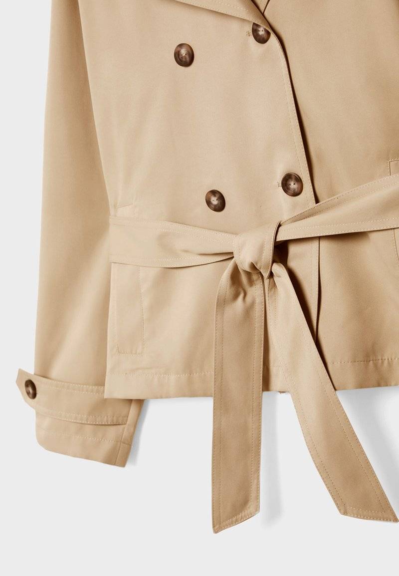 Stradivarius Stradivarius WITH BELT - Summer jacket - beige Letzter Tag