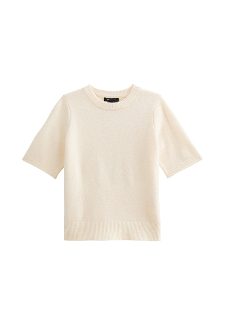 New Look New Look SHORT SLEEVE - Basic T-shirt - cream Sonderangebot der Fabrik