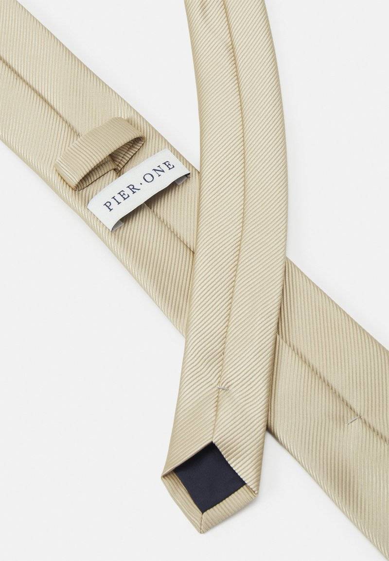 Pier One Pier One Tie - beige 50% Rabatt mit kostenlosem Versand