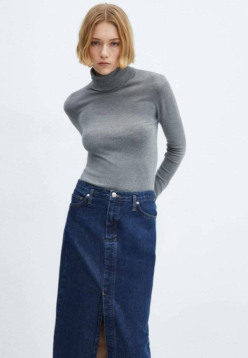 Mango Mango SOLEIL - Pencil skirt - blu scuro Verkauf