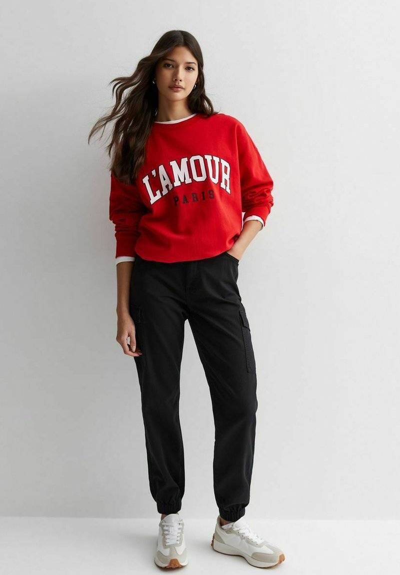 New Look New Look Cuffed Cargo - Chinos - black Begrenztes Angebot