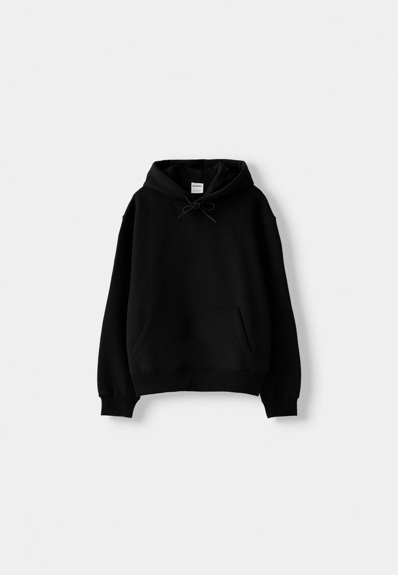 Bershka Bershka Hoodie - black denim 50% Rabatt für begrenzte Zeit