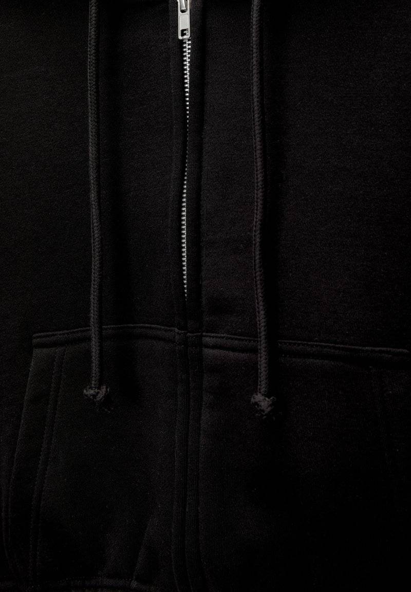 PULL&BEAR PULL&BEAR CROPPED - Zip-up sweatshirt - black Auslauf