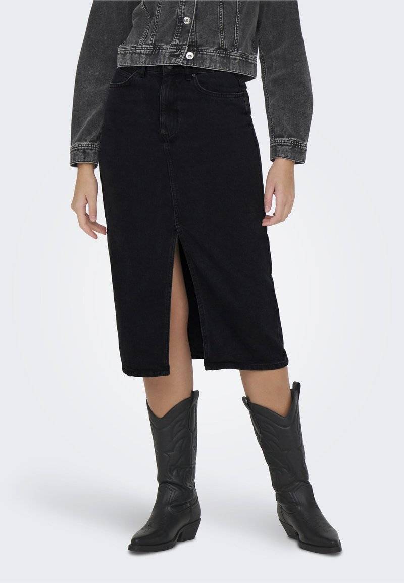 ONLY ONLY ONLBIANCA REA NOOS - Denim skirt - washed black Blitzverkäufe