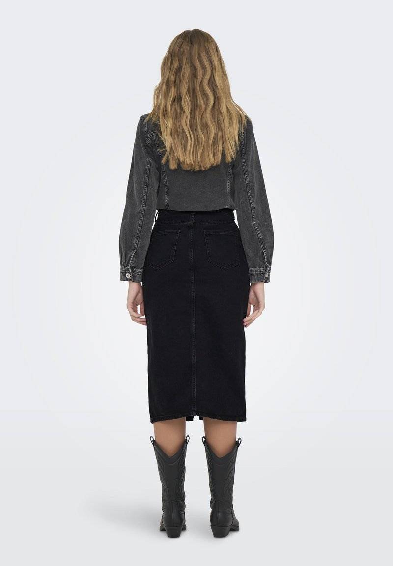 ONLY ONLY ONLBIANCA REA NOOS - Denim skirt - washed black Blitzverkäufe