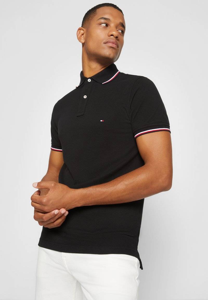 Tommy Hilfiger Tommy Hilfiger TIPPED SLIM - Polo shirt - black Günstig kaufen