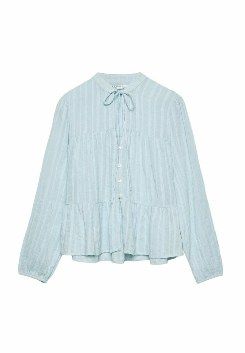 Stradivarius Stradivarius FLOWING BOHO - Blouse - light blue Exklusivangebot